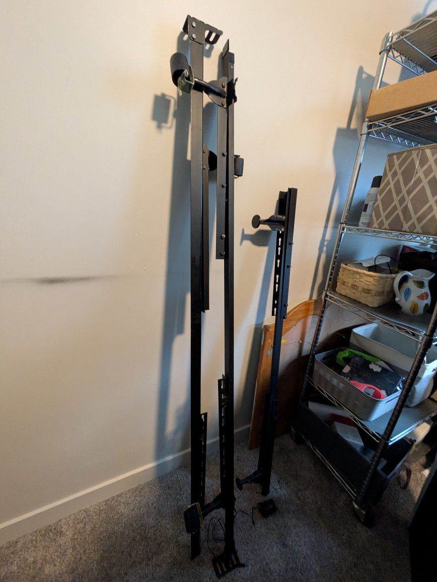 Black Metal Adjustable Bed Frame, Fits King Mattresses, Sturdy Support