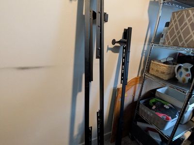 Black Metal Adjustable Bed Frame, Fits King Mattresses, Sturdy Support