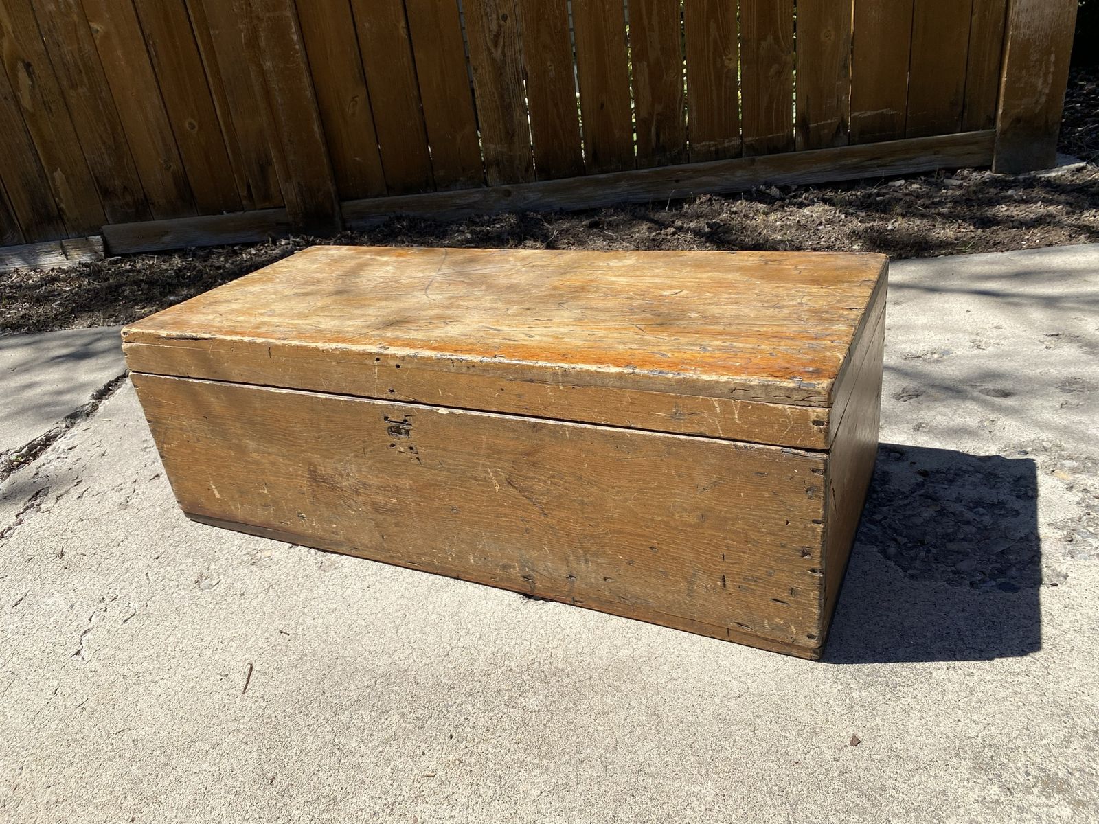 Wooden Footlocker Box (antique)