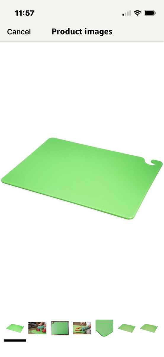 San Jamar - CB182412GN CB182412 Cut-N-Carry Co-Polymer Cutting Board, 24" Length x 18" Width x 1/2" Thick, Green
