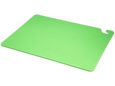 San Jamar - CB182412GN CB182412 Cut-N-Carry Co-Polymer Cutting Board, 24" Length x 18" Width x 1/2" Thick, Green