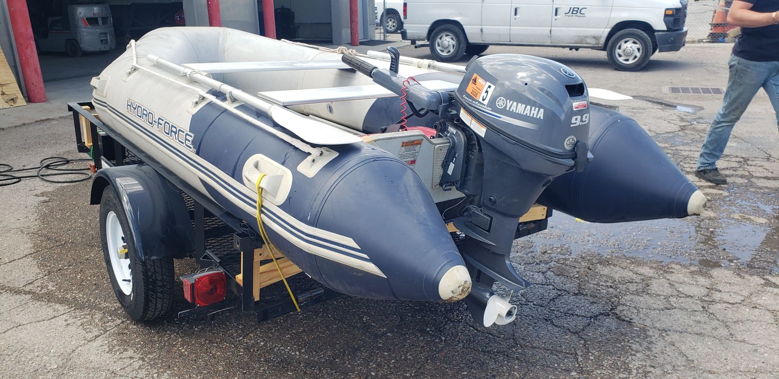 Zodiac 11' with 9.9 HP Short Stroke Yamaha Motor & Trailer