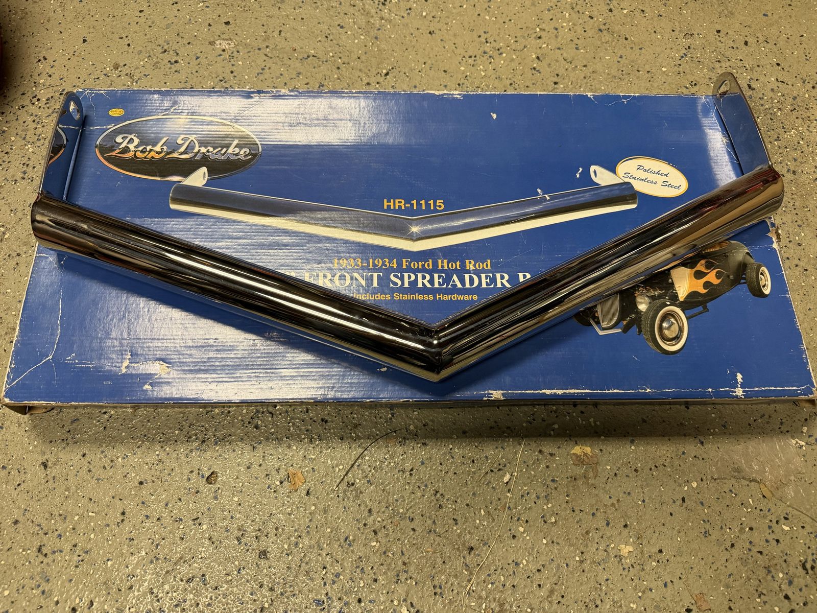 1933-1934 Ford Bob Drake Polished Stainless Steel Spreader Bar