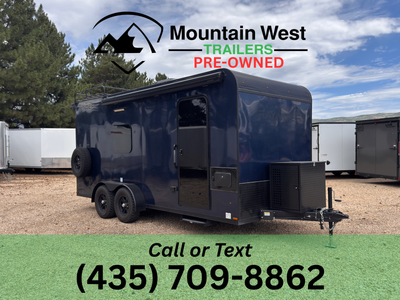 2025 USED Raynger ELEVATE 7X18 Enclosed Toy Hauler Camper Trailer