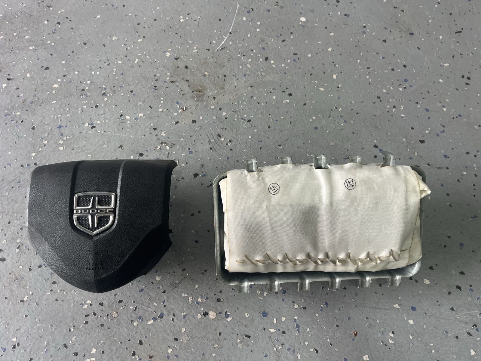 OEM Dodge Steering Wheel Airbag and Passenger Airbag Assembly Set for 2012
