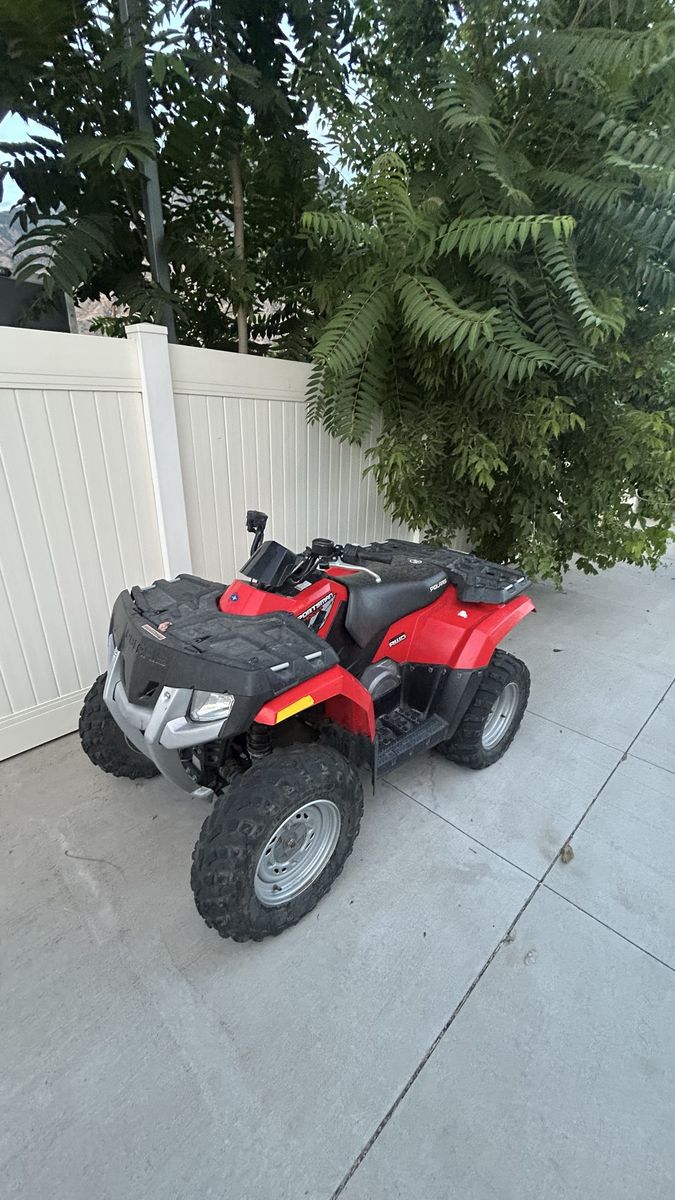 2008 Polaris Sportsman 400 AWD ATV - Red, 2284 Miles, New Battery