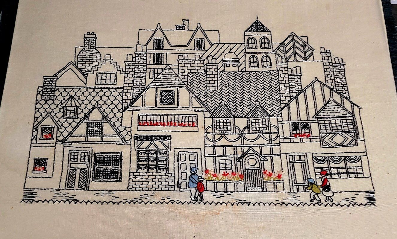 Vintage Stitched Village