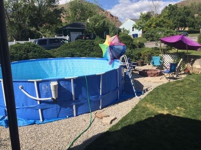 15-foot round outdoor pool