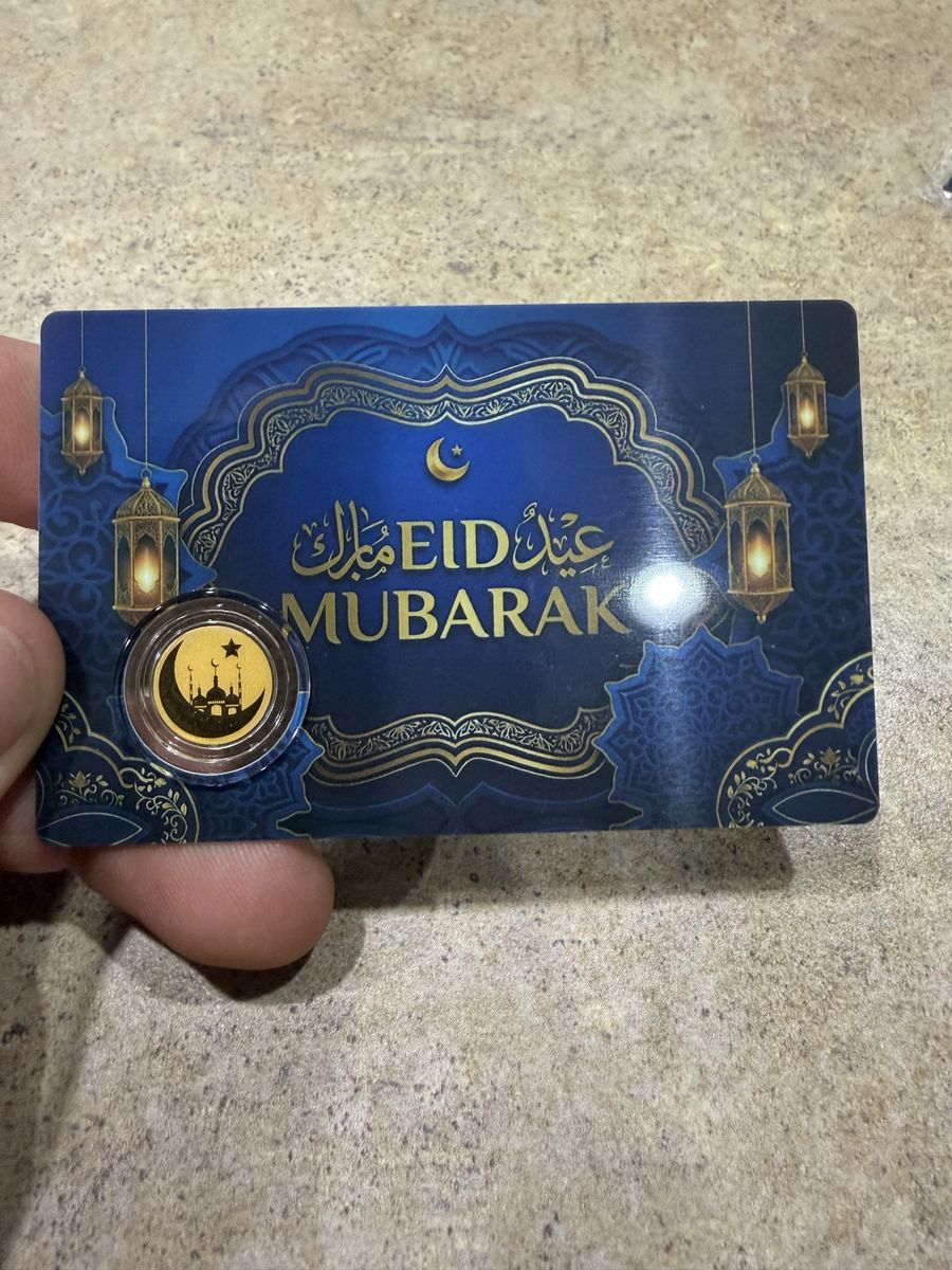 2026 Liberia Eid Mubarak 1/1000 oz .9999 Gold Coin with CoA - 12 Dollars Face Value