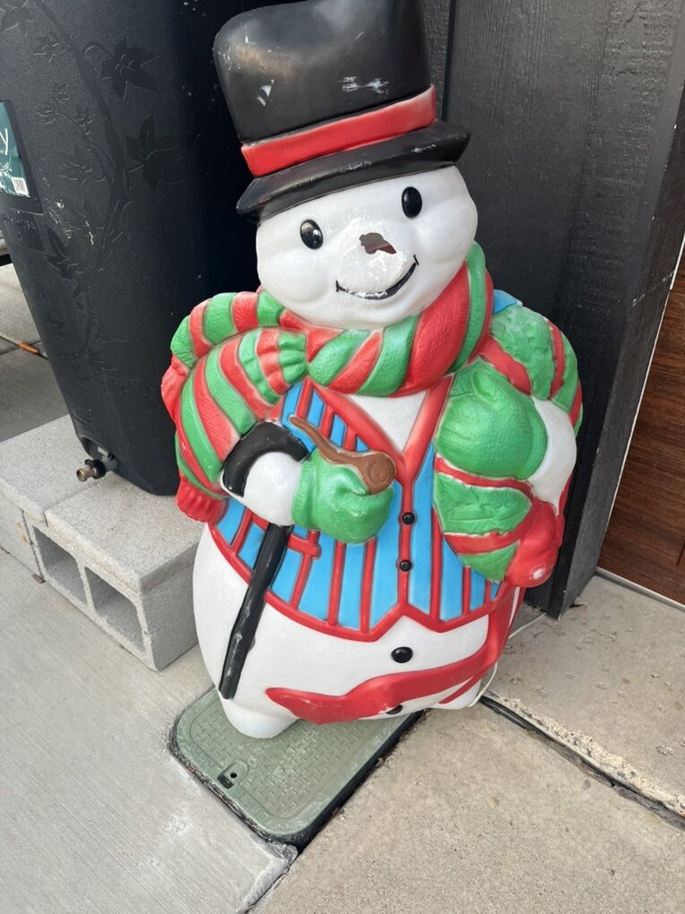 Vintage Christmas Blow Mold Snowman