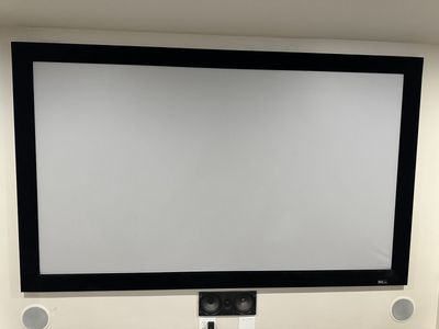 Framed Projector Screen And Mounting Brackets