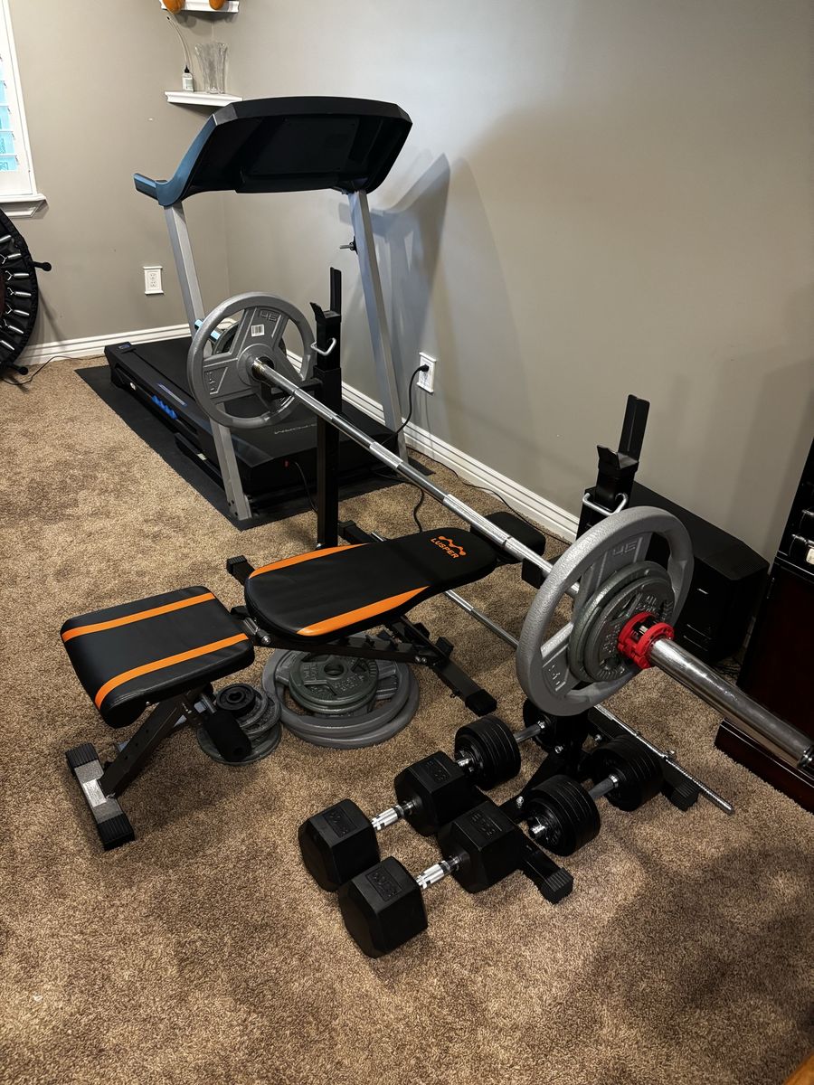 Home Gym Weights and Dip Station
