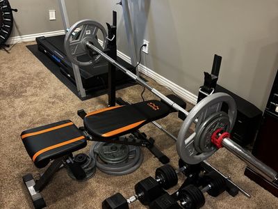 Home Gym Weights and Dip Station