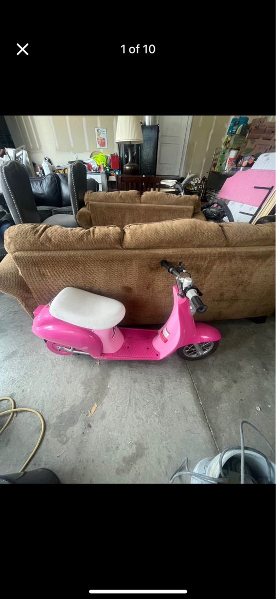 Pink Kids' Electric Ride-On Scooter - Fun Outdoor Toy