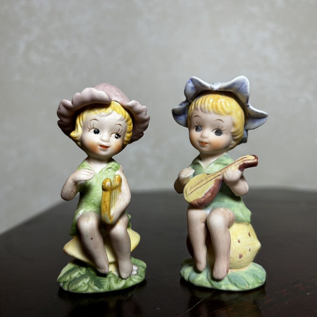 2 RARE Matching Sweet Little Pixie Figurines