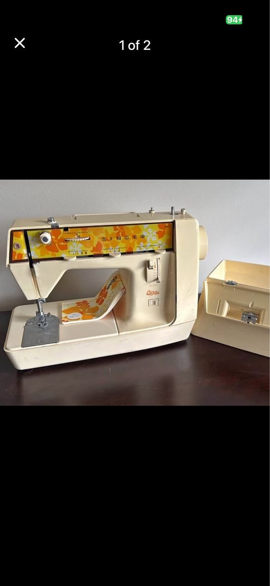Vintage Singer Genie 354 Sewing Machine - Retro Design, Portable Household Use