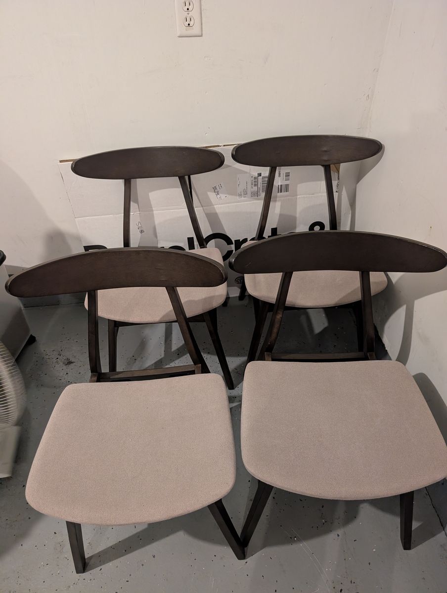 Set of 4 Walnut Dining Chairs