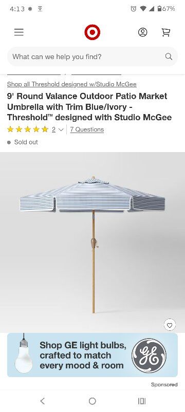 patio umbrella and table