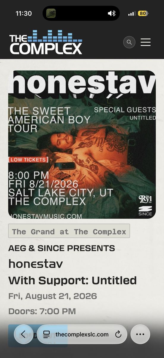 HonestAv concert tickets 