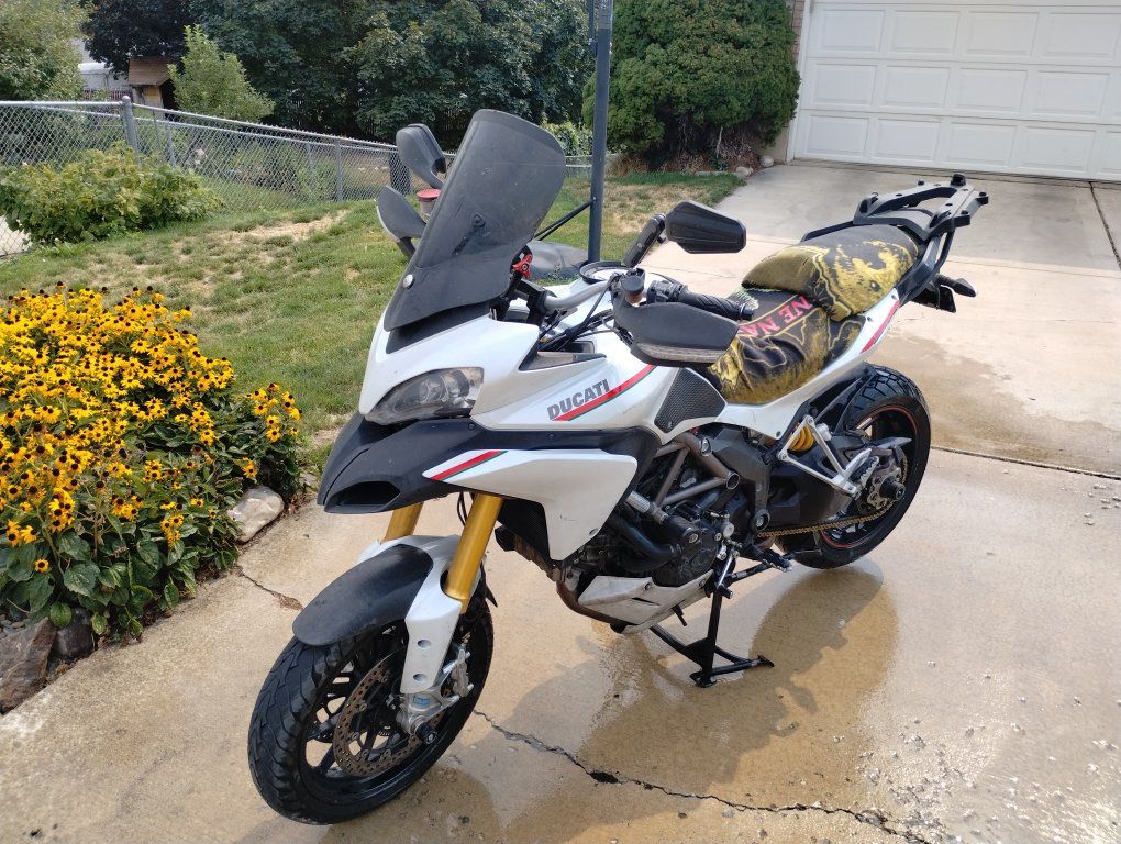 Ducati Multistrada 1200 S 2010- White Touring Motorcycle ~55,000 Miles adventure bike 