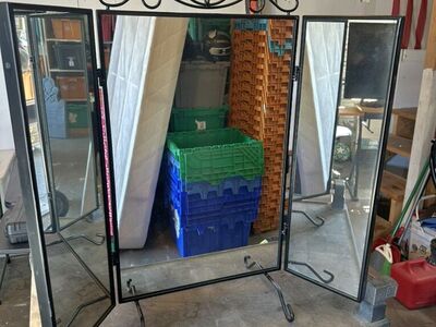 IKEA KARMSUND Trifold Mirrror With Necklace Hooks