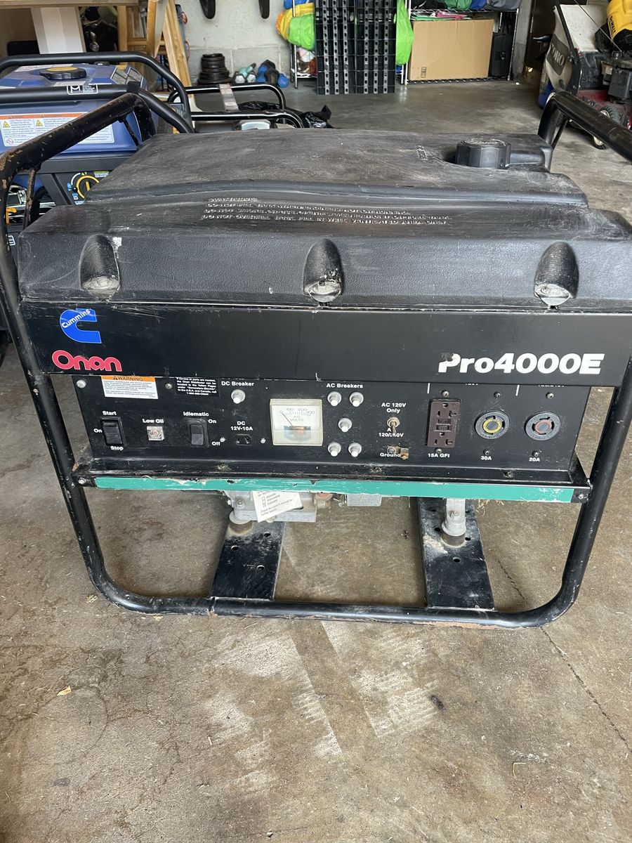 Cummins Onan Pro4000E Portable Generator - 4000W, 120/240V AC, 12V DC