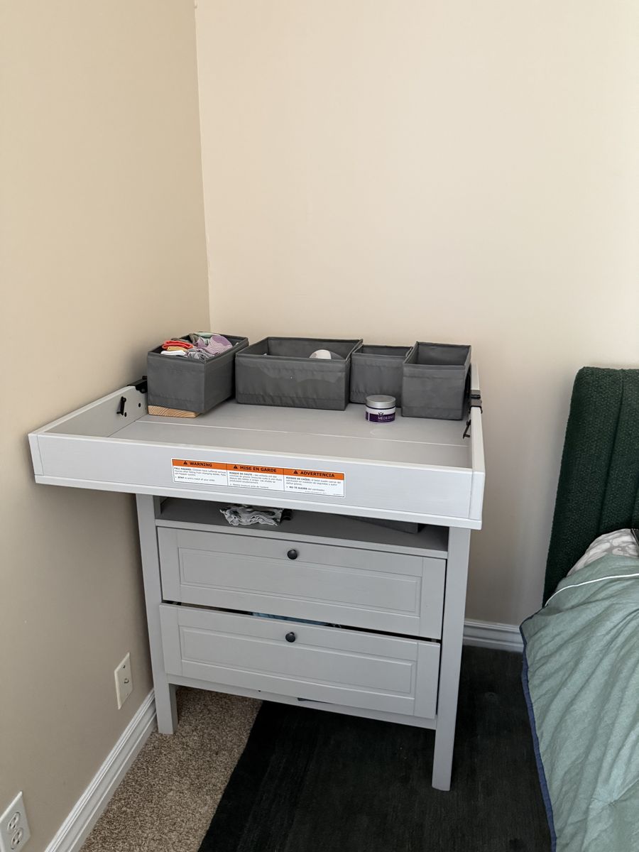 IKEA baby dresser changing station