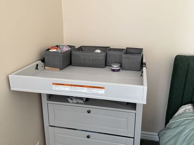 IKEA baby dresser changing station