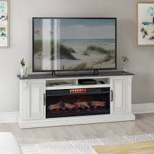 Tresanti Eloise 74in Console with 2-in-1 Classic Flame Coolglow Electric Fireplace with Fan 1783157 #104542