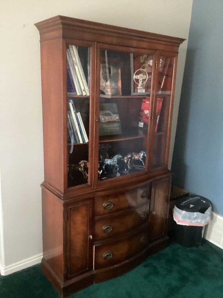 Antique Cherry Display Cabinet