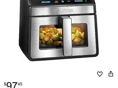 Gourmia Digital Air Fryer Oven - Sleek Black & Stainless Steel Design - Local delivery/Pickup downtown