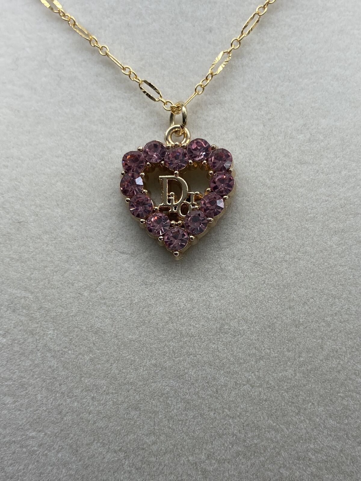 Dior Pink Heart Necklace