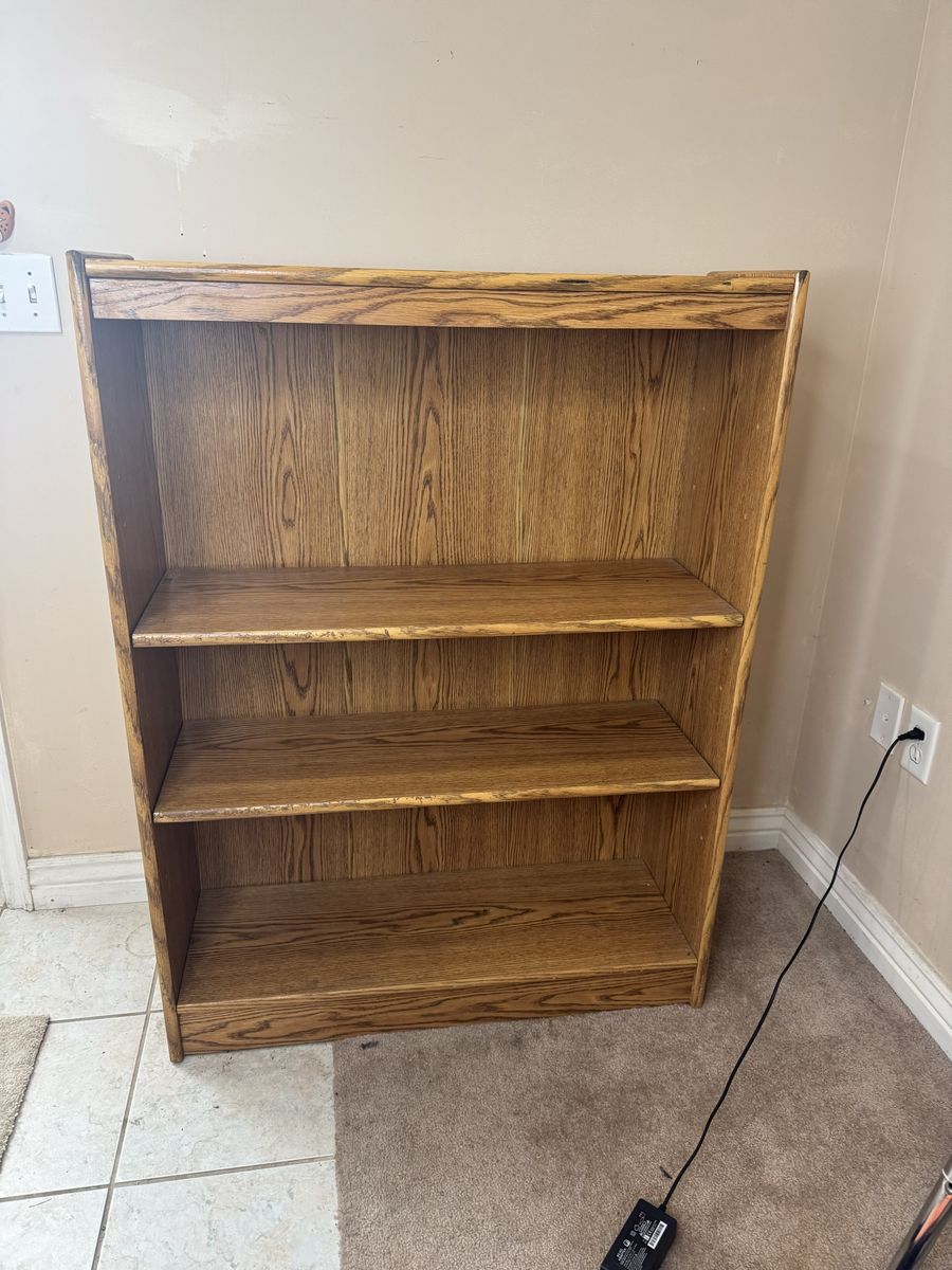 Oak shelf 4’ tall