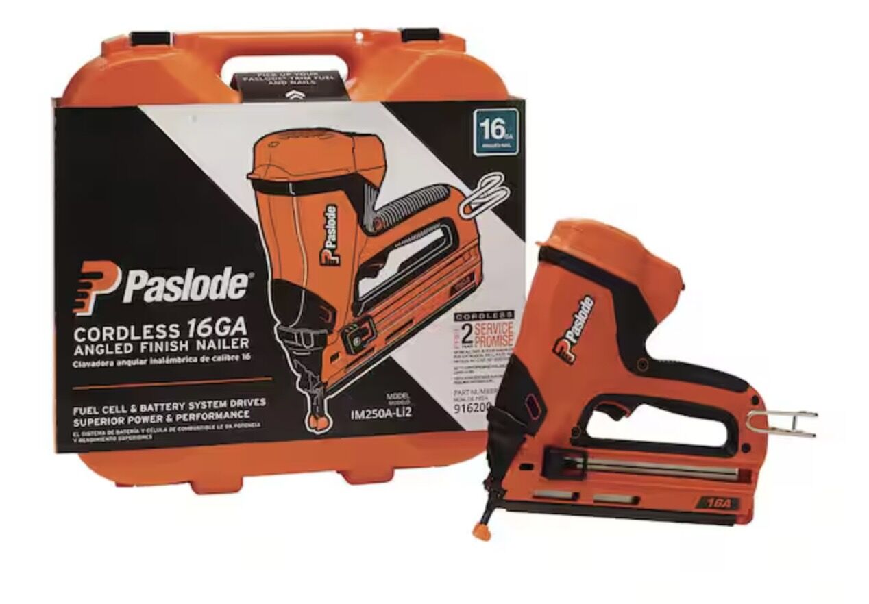 Paslode Lithium-Ion Battery 16-Gauge Angled Cordless Finished Air Tool Nailer