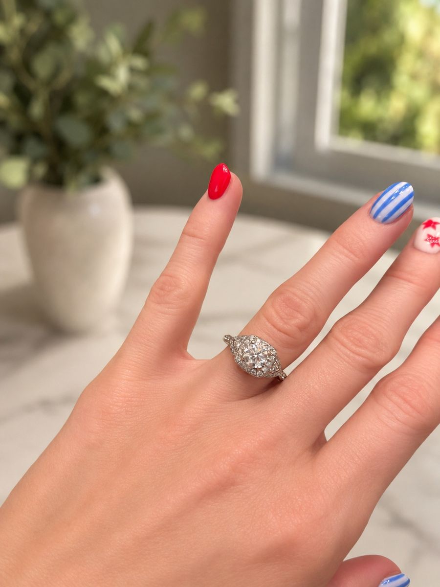 Natural Diamond Engagement Ring