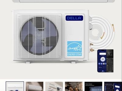NEW DELLA 24,000 BTU (2 Ton) Mini Split Heat Pump – Complete System