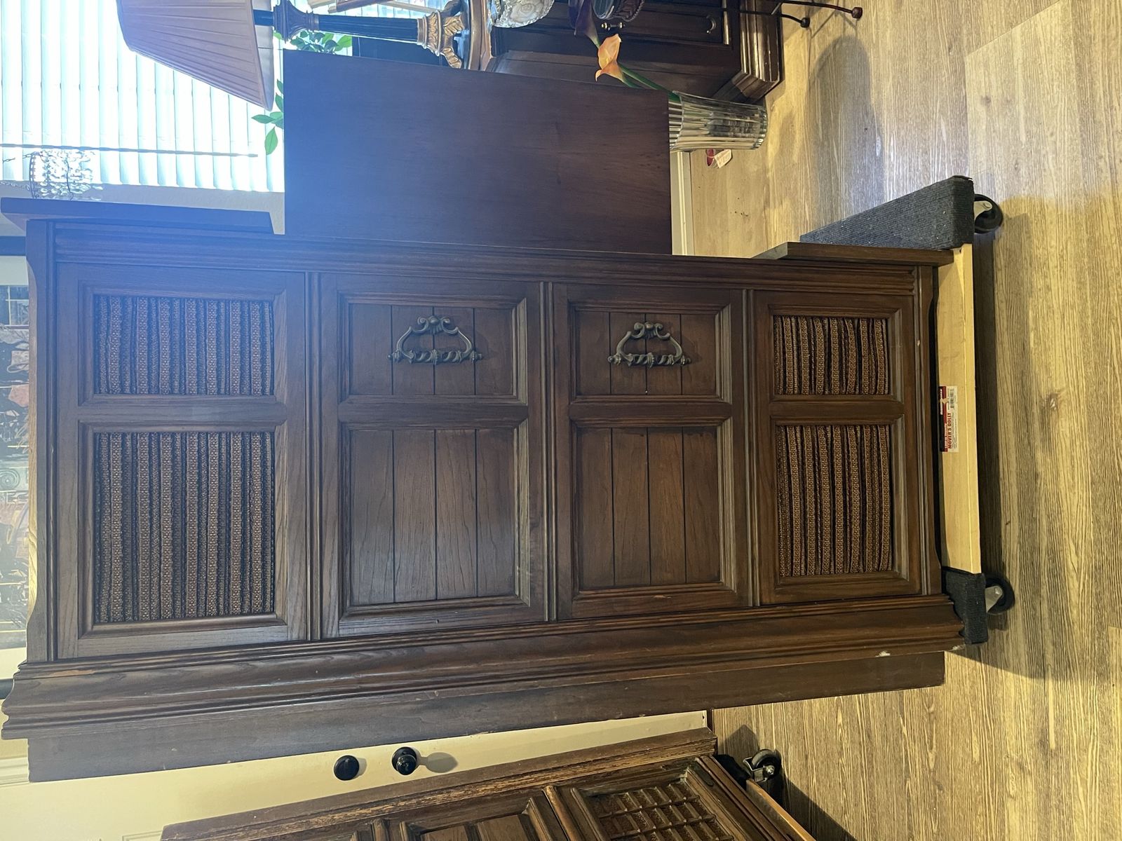 Vintage console, stereos and TV