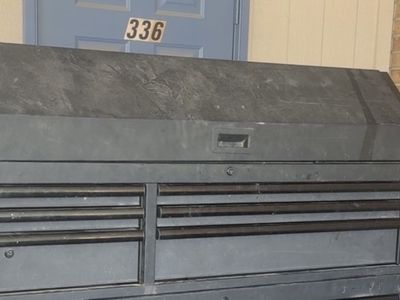 Heavy-Duty Black Metal Tool Chest - Multi-Drawer Storage for Garage/Workshop top only