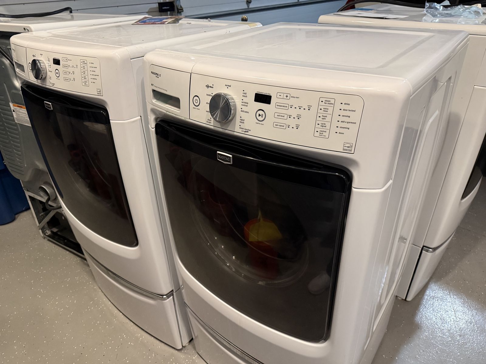 2 maytag washer and 2 matching dryers