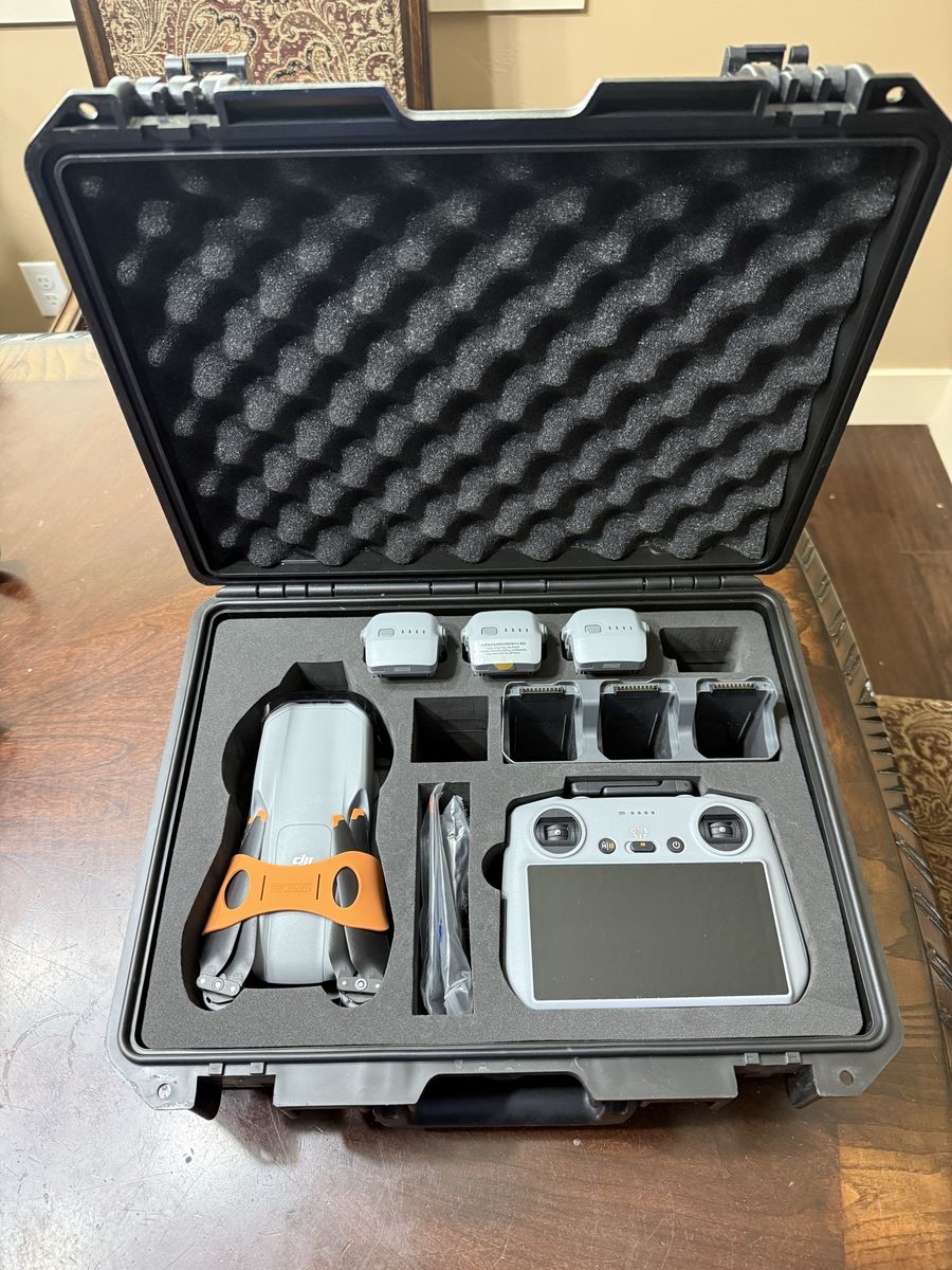 DJI Air 3 Drone with Controller and Hard Carrying Case and Backpack. 