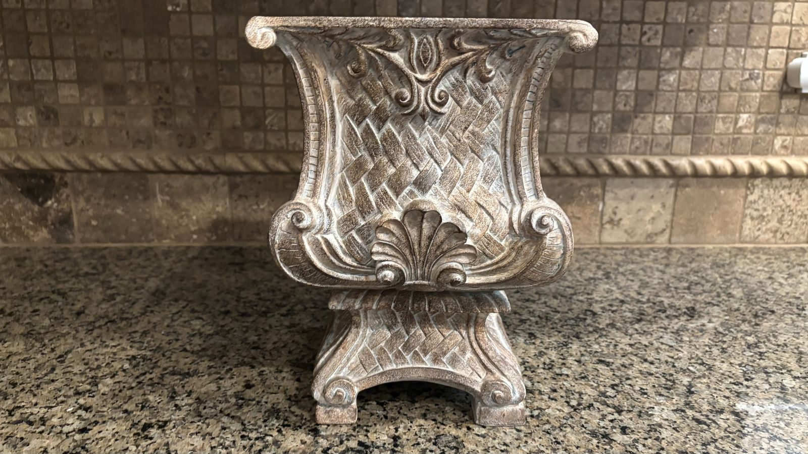 Small Ornate Resin Planter