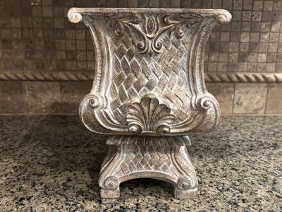 Small Ornate Resin Planter