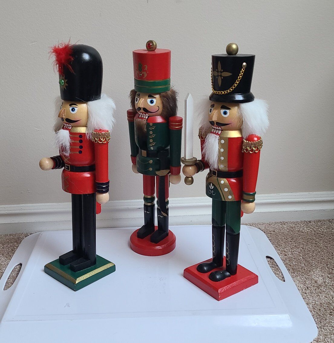 3 Red Nutcrackers