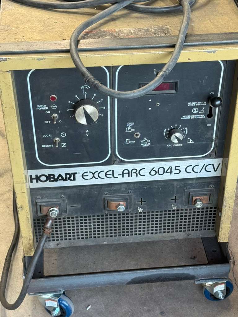 Hobart Excel-Arc 6045 CC/CV Welder with Hobart 2410 Wire Feeder & Cart