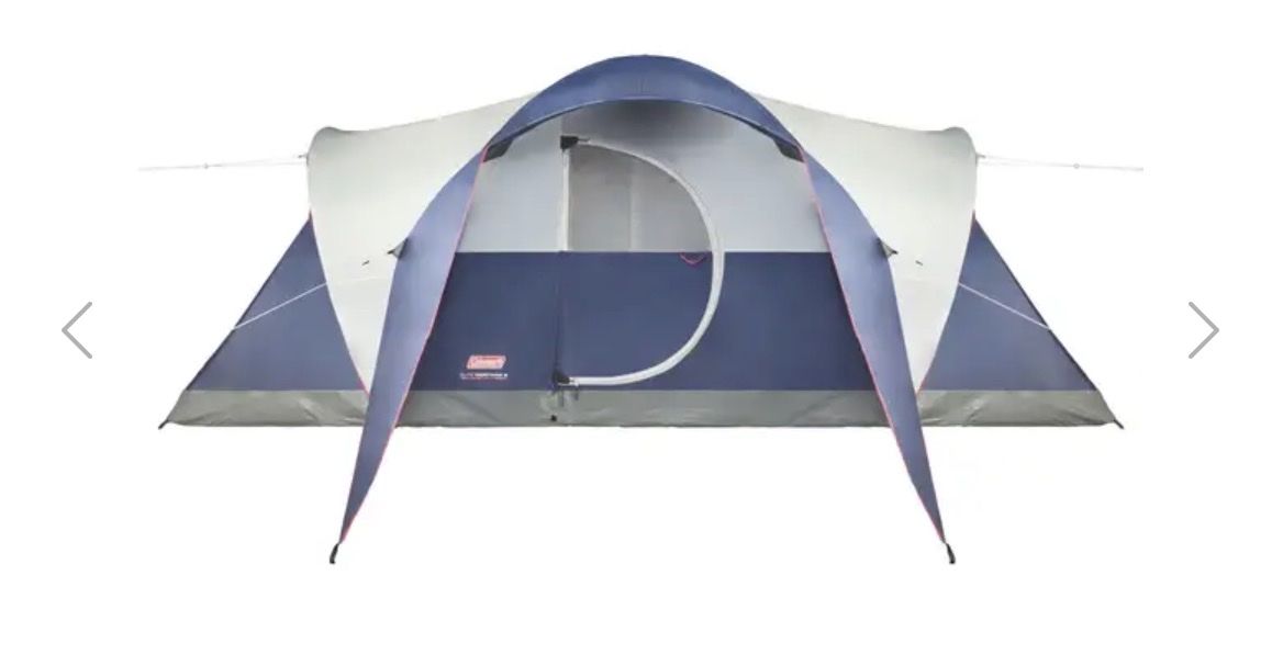 Coleman Montana 8-Person Tent, that three queen air beds, set up in 15 minutes,