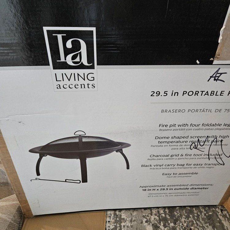 29.5” Portable Fire Pit