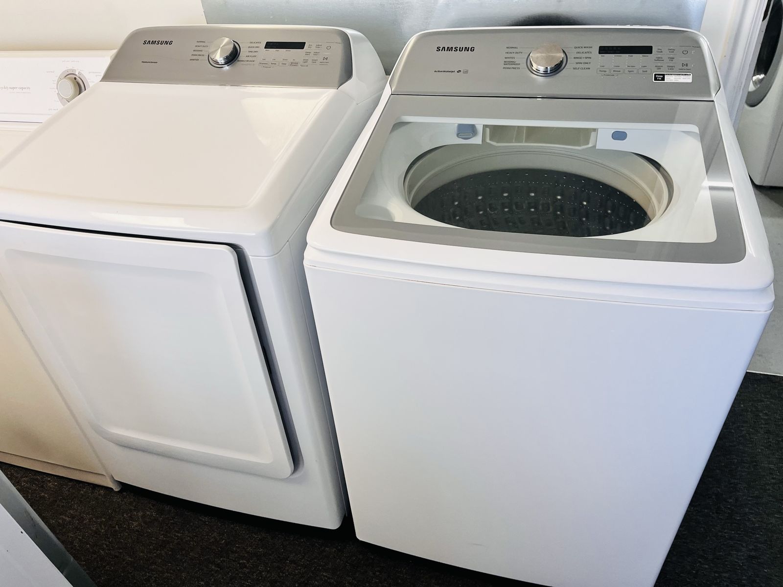 Samsung top load washer and dryer set