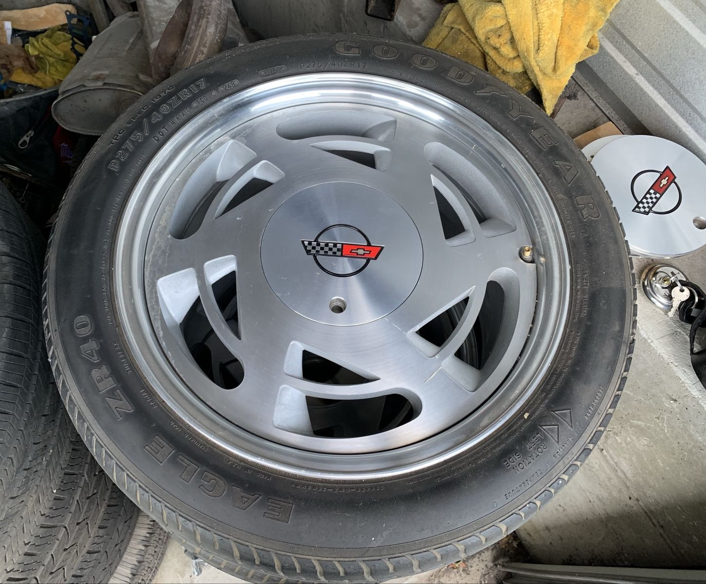 1988-1989 Chevrolet Corvette 17x9.5 aluminum OEM factory wheels rims set of 4