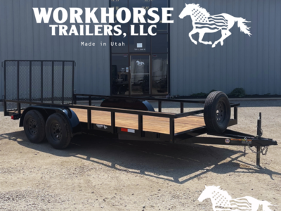 7x16' Workhorse Tandem Utility Trailer Base *SPARE TIRE INCLUDED*