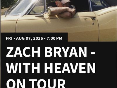 Zach Bryan Tickets — W15 Row 18 — $249 Each FIRM